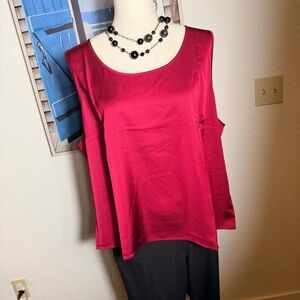 J.‎ Crew Red sleeveless Blouse NWT Size 2XL